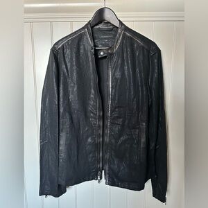 JOHN VARVATOS LUXE Men’s Size Medium Black Collarless Jacket